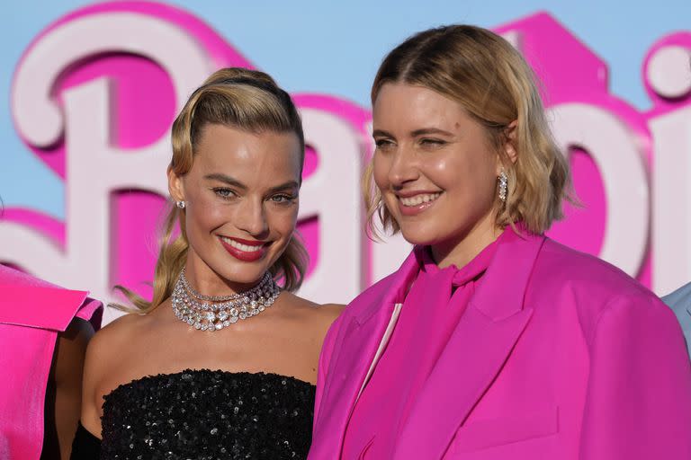 Margot Robbie junto a la directora Greta Gerwig 