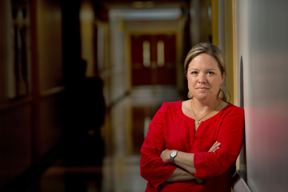 Dr. Laura Blaisdell poses for a portrait at the Maine Medical Center Research Institute Tuesday, July 15, 2014. (Gabe Souza/Portland Portland Press Herald via Getty Images)