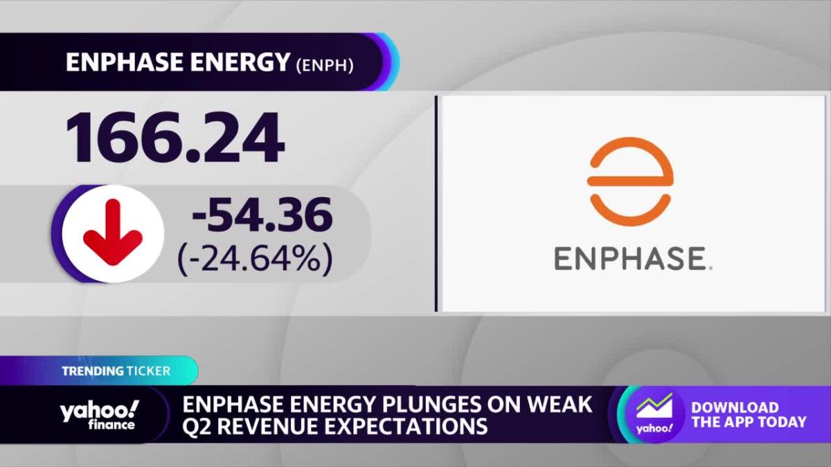 Enphase Energy stock tanks on weak Q2 revenue expectations