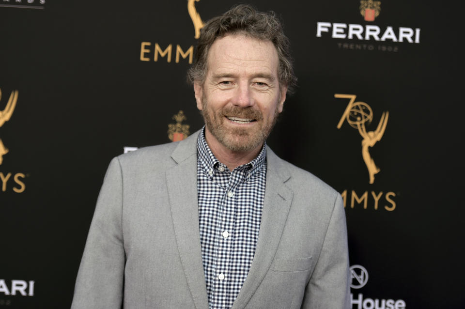 FILE - Bryan Cranston attends the 2018 Performer Peer Group Celebration on Monday, Aug. 20, 2018, in Los Angeles. Cranston turns 67 on March 7. (Photo by Richard Shotwell/Invision/AP, File)