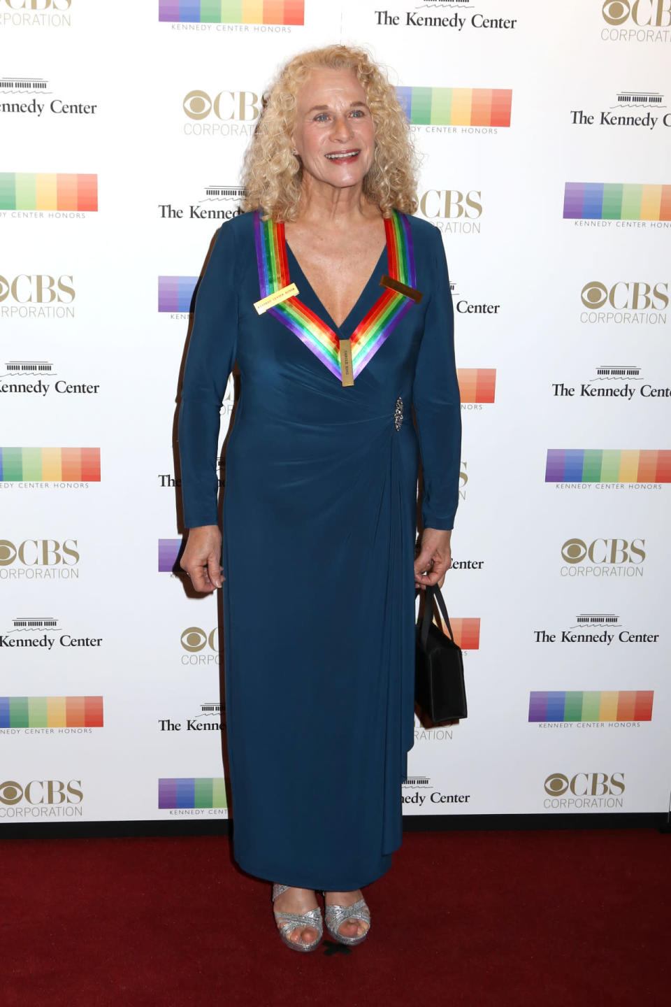 Carole King in a teal ankle-length dress at the 38th Annual Kennedy Center Honors at The Kennedy Center Hall of States in Washington, DC.