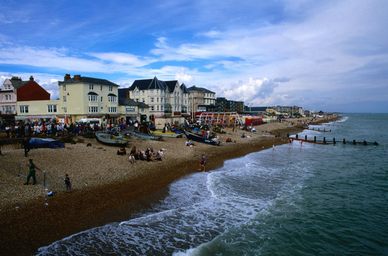 <em>Elmer Beach at Bognor has been cordoned off after a Second World War sea mine was found (Picture: Getty)</em>