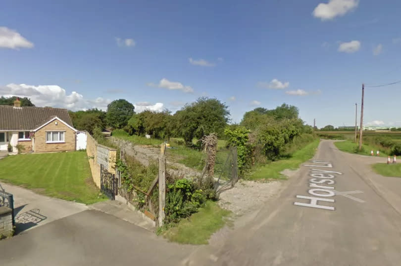 Proposed site of six travellers' pitches on Horsey Lane near Bridgwater
