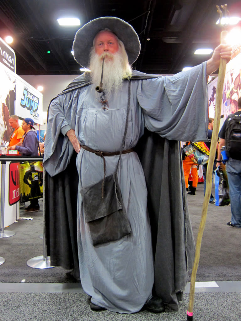 Gandalf takes a smoke break - San Diego Comic-Con 2012