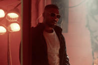 This image released by Netflix shows Jamie Foxx in a scene from "Project Power." (Skip Bolen/Netflix via AP)