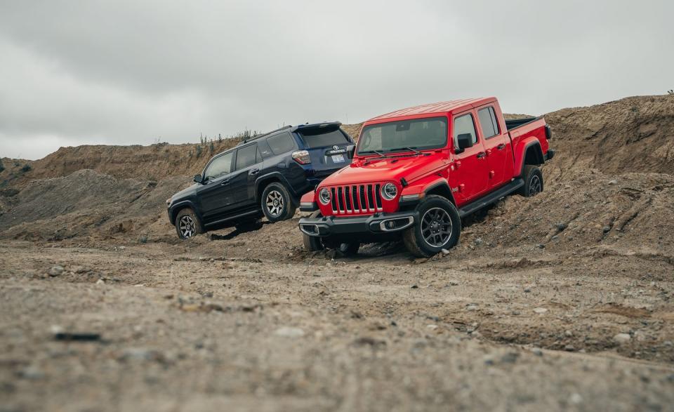 Photos of the 2020 Jeep Gladiator and 2019 Toyota 4Runner