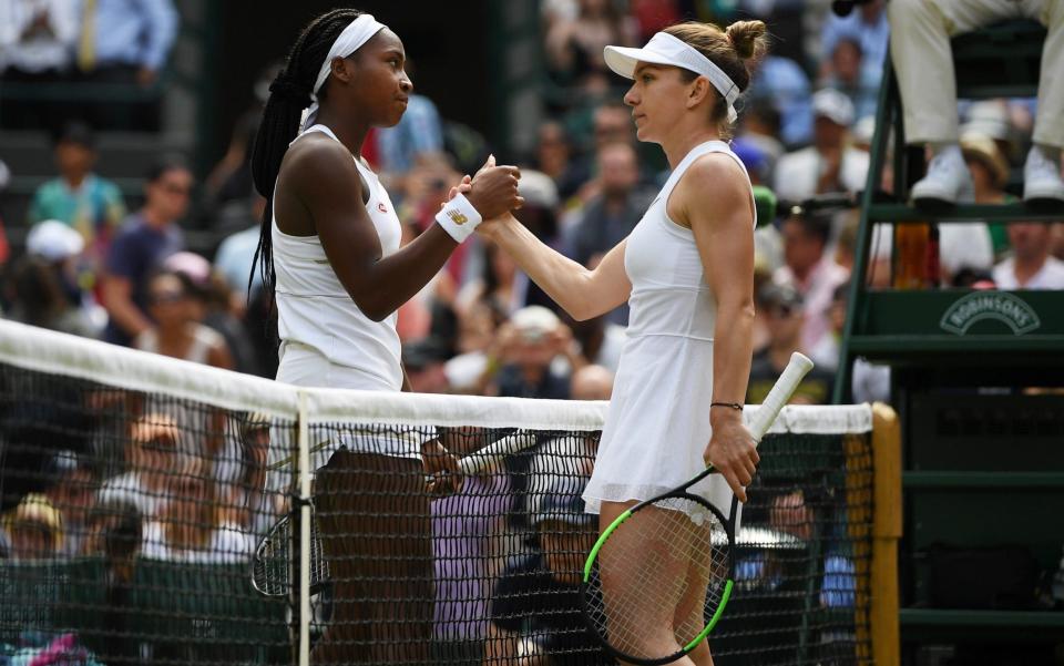 Simona Halep beat Cori Gauff 6-3 6-3 to reach the Wimbledon quarter-finals - Getty Images Europe