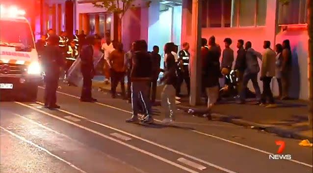 Some at the scene have blamed police for igniting tensions. Photo: 7 News