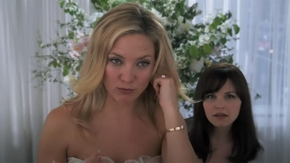 Kate Hudson and Ginnifer Goodwin in wedding dress scene, Something Borrowed.