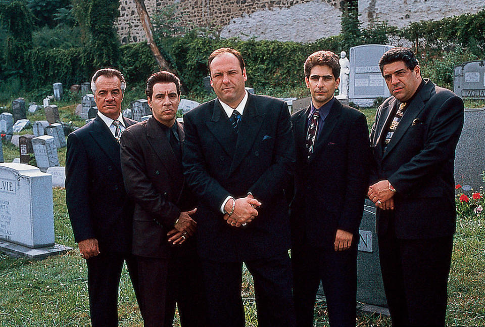 Tony Sirico, Steven Van Zandt, James Gandolfini, Michael Imperioli & Vincent Pastore in a publicity still for TV series 'The Sopranos'