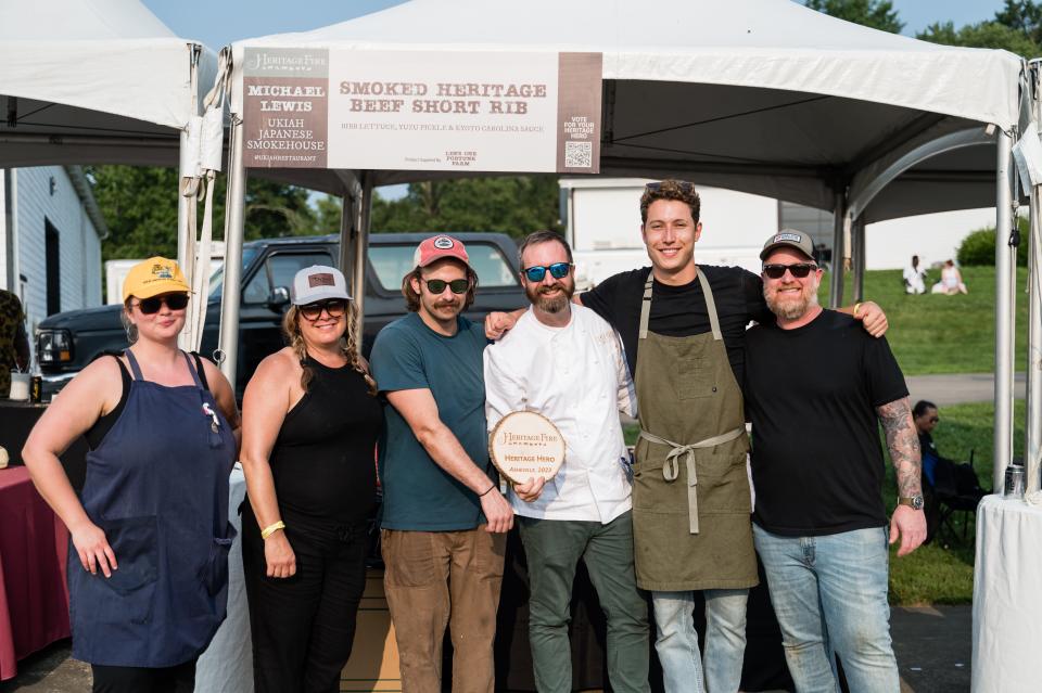Chef Michael Lewis and his team with their award.