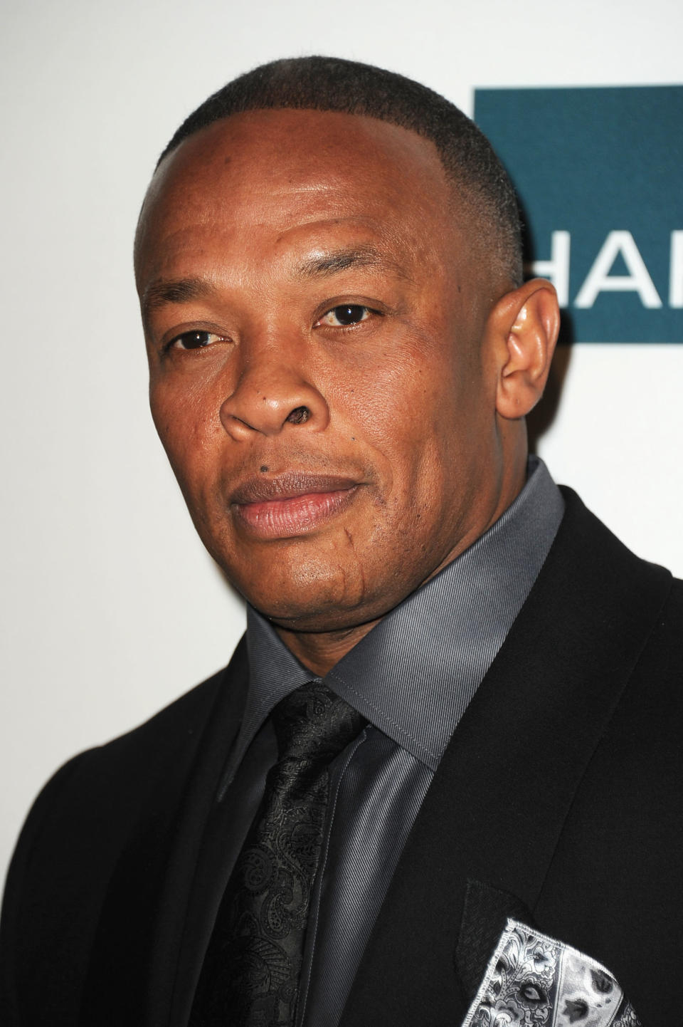 BEVERLY HILLS, CA - FEBRUARY 11: Producer Dr. Dre arrives at Clive Davis and the Recording Academy's 2012 Pre-GRAMMY Gala and Salute to Industry Icons Honoring Richard Branson held at The Beverly Hilton Hotel on February 11, 2012 in Beverly Hills, California. (Photo by Kevin Winter/Getty Images)