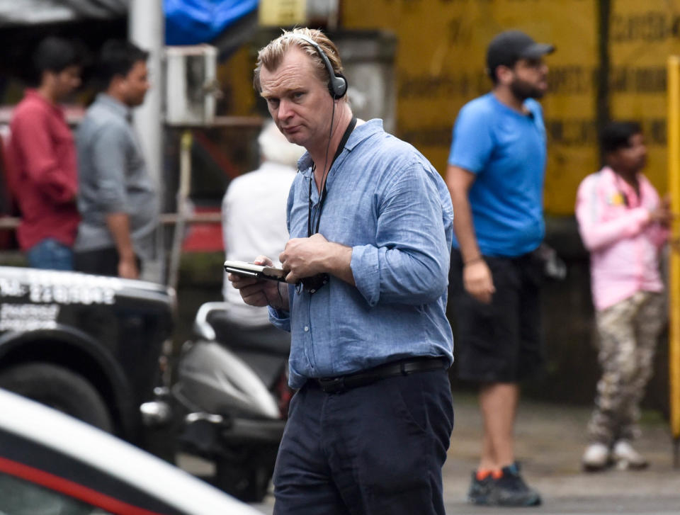 MUMBAI, INDIA  SEPTEMBER 17: Hollywood filmmaker Christopher Nolan spotted shooting for next film 'Tenet' near Taj Hotel, Colaba, on September 17, 2019 in Mumbai, India. (Photo by Kunal Patil/Hindustan Times via Getty Images)