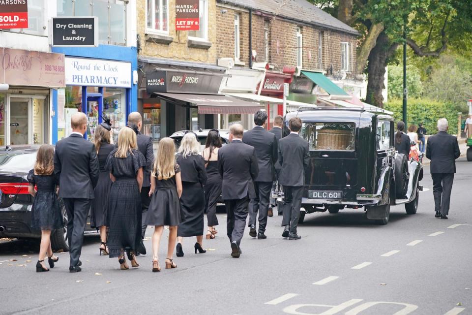 The funeral procession ahead of the service (Dominic Lipinski/PA) (PA Wire)