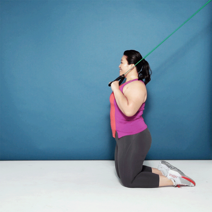 Resistance Band Kneeling Crunches