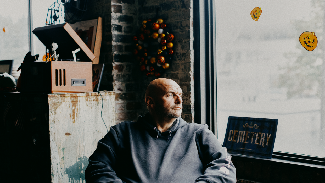 fetterman at his home a former car dealership reflecting on the past year and a half of his life grateful to be alive