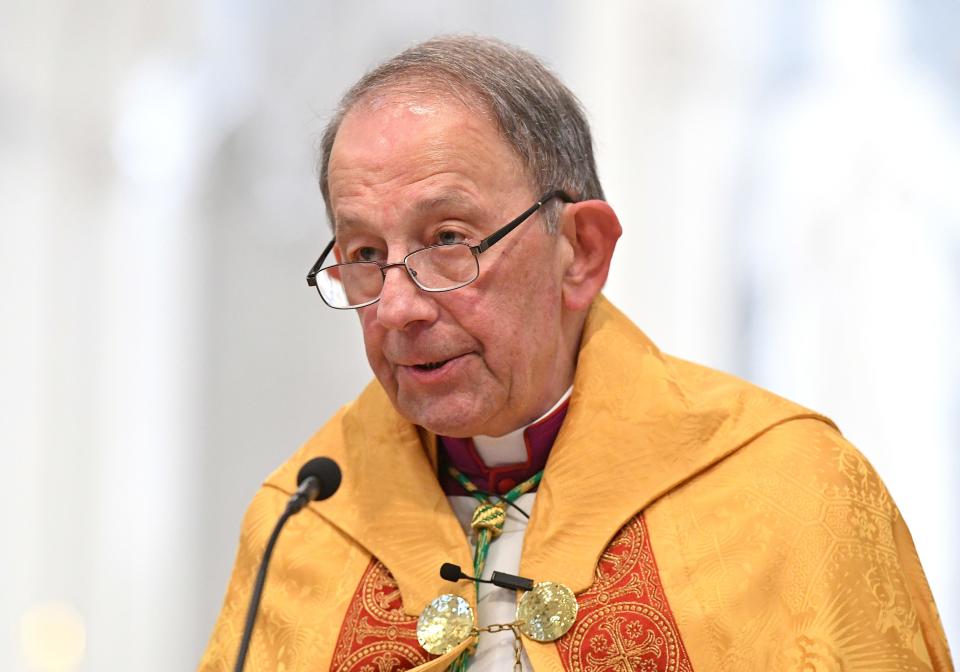 Erie Catholic Bishop Lawrence T. Persico, shown in a 2022 file photo, commented Wednesday on Pope Francis' recent document allowing blessings for same-sex couples.