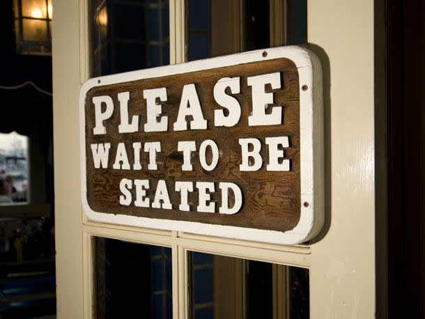 <a href="https://www.shutterstock.com/image-photo/please-wait-be-seated-5062879" class="istock">"Please Wait To Be Seated" Shutterstock</a>