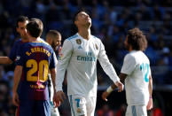 <p>Cristiano Ronaldo cannot believe he missed ghat chance </p>