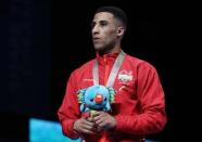 Boxing - Gold Coast 2018 Commonwealth Games - Men's 46-49kg - Victory Ceremony - Oxenford Studios - Gold Coast, Australia - April 14, 2018. Galal Yafai of England with his bronze medal. REUTERS/Athit Perawongmetha