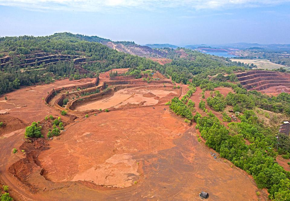 An aerial view of Gulliem and Gaval mine.