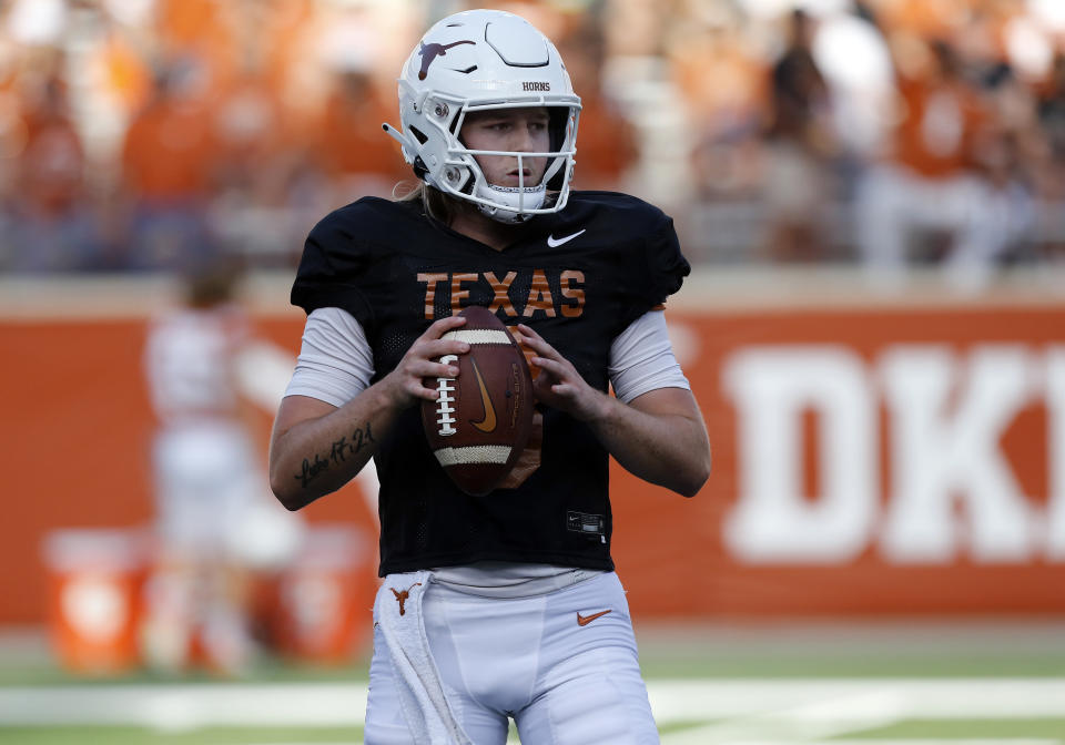 Quinn Ewers will be the Longhorns' starting quarterback in 2022. (Photo by Adam Davis/Icon Sportswire via Getty Images)