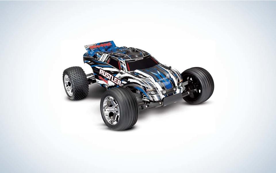 The Traxxas Rustler XL-5 remote control car is the best overall.