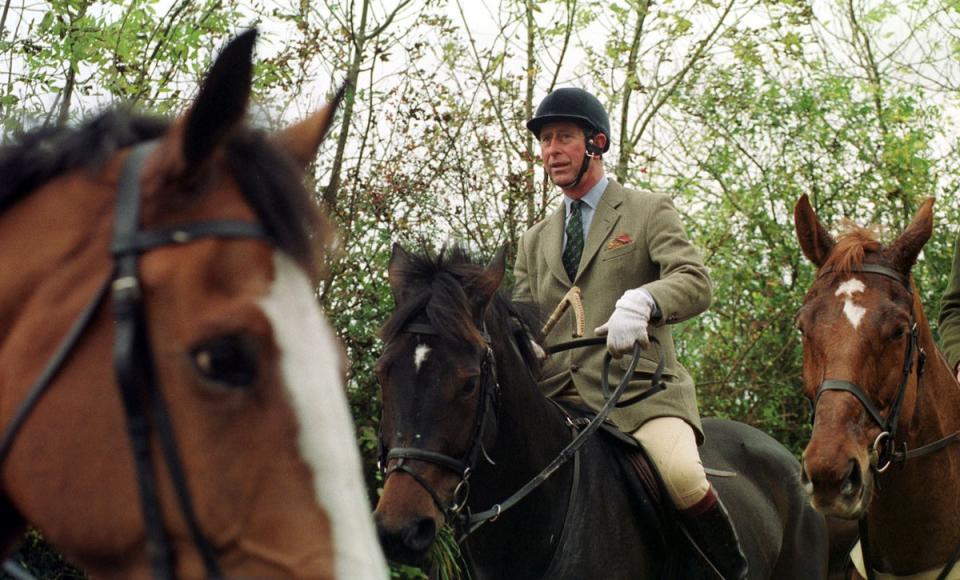 Charles foxhunting with the Beaufort Hunt in 1999 (Barry Batchelor/PA) (PA Archive)