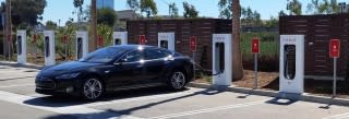 Tesla Motors Supercharger station in Oxnard, California.