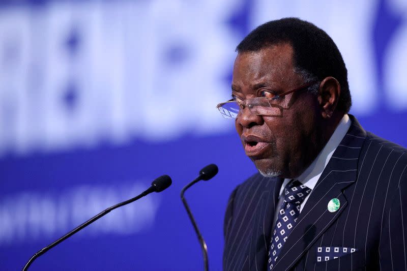 FILE PHOTO: Namibian President Hage Geingob