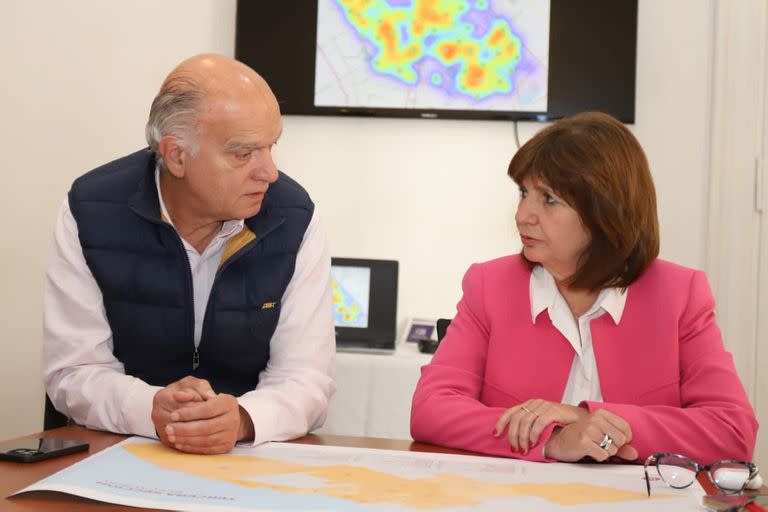 Patricia Bullrich y Néstor Grindetti se mostraron juntos en Buenos Aires