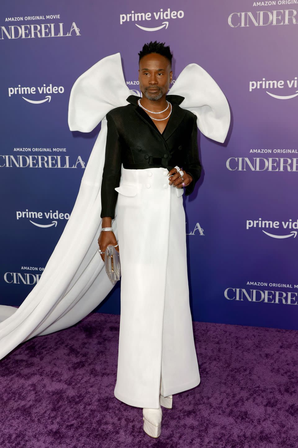 2) Billy Porter Wears Big Bow At Cinderlla Premiere, August 2021