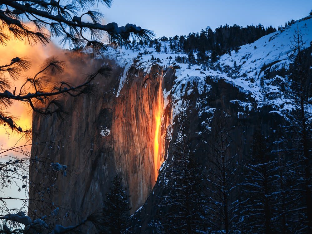 Der Horsetail Fall ist ein absolutes Highlight im Yosemite Nationalpark. (Bild: Engel Ching/Shutterstock.com)