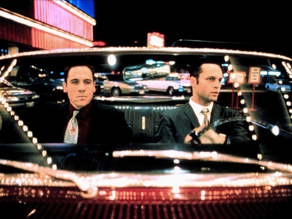 Jon Favreau & Vince Vaughn Movie: Swingers (1998) Roles: Mike Peters & Trent Walker Director: Doug Liman August 31, 1996 **WARNING** This photo is for editorial use only and is the copyright of PATHE and/or the photographer assigned by the film or production company. It may only be reproduced in publications related to the promotion of the above film. A mandatory mention of PATHE is required. The photographer must also be named if known. Commercial use is not permitted without written permission from the film company.