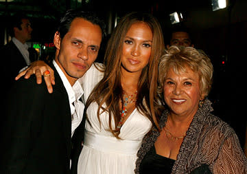 Marc Anthony , Jennifer Lopez and Lupe Ontiveros at the Los Angeles premiere of Picturehouse's El Cantante