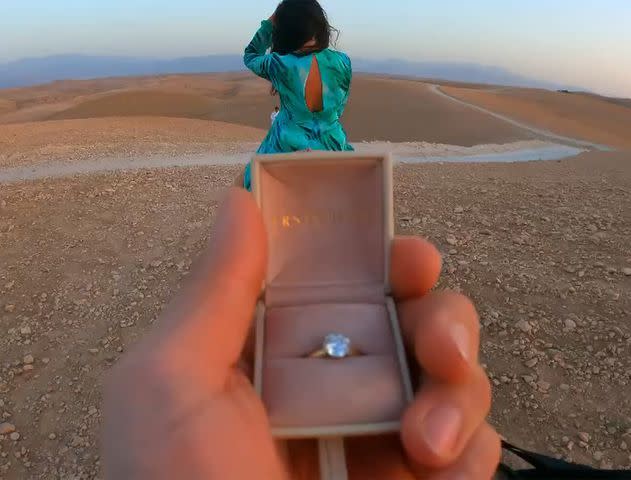 <p>Zeeko Zaki Instagram</p> Zeeko Zaki's engagement ring for girlfriend Renee Monaco