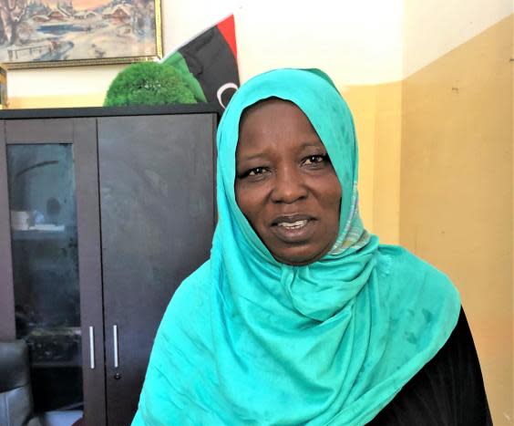 Jihan Ahmed fled war in Sudan to Libya with her two daughters and husband, whom she lost along the way. She is now seeking refuge in Libya (Borzou Daragahi)