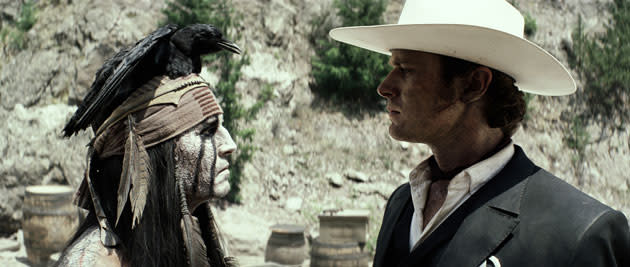 Johnny Depp and Armie Hammer in 'The Lone Ranger'