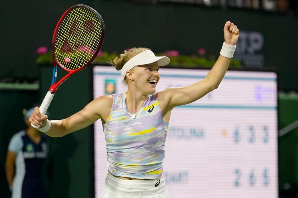 Harriet Dart is the new British number two after reaching the fourth round at Indian Wells (Marcio Jose Sanchez/AP) (AP)