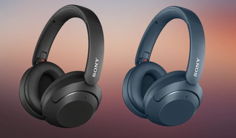 two Sony noise-canceling headphones