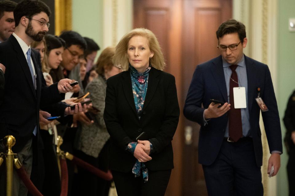 Sen. Kirsten Gillibrand wants to amend a law she authored eight years ago to include disclosure requirements on federal subsidies, loans, grants and contracts. (Steve Helber/ASSOCIATED PRESS)