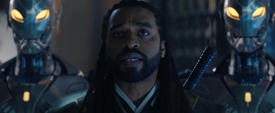 Mordo (Chiwetel Ejiofor) informing Doctor Strange (Benedict Cumberbatch) of the Illuminati - YouTube TV spot version