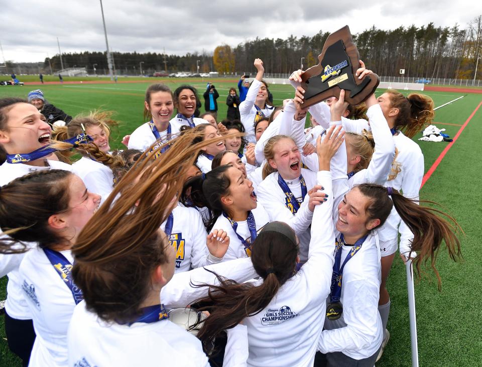 Bronxville defeated Section 6 champion Lewiston-Porter, 2-0, for the Class B girls soccer state championship on Nov. 14, 2021.
