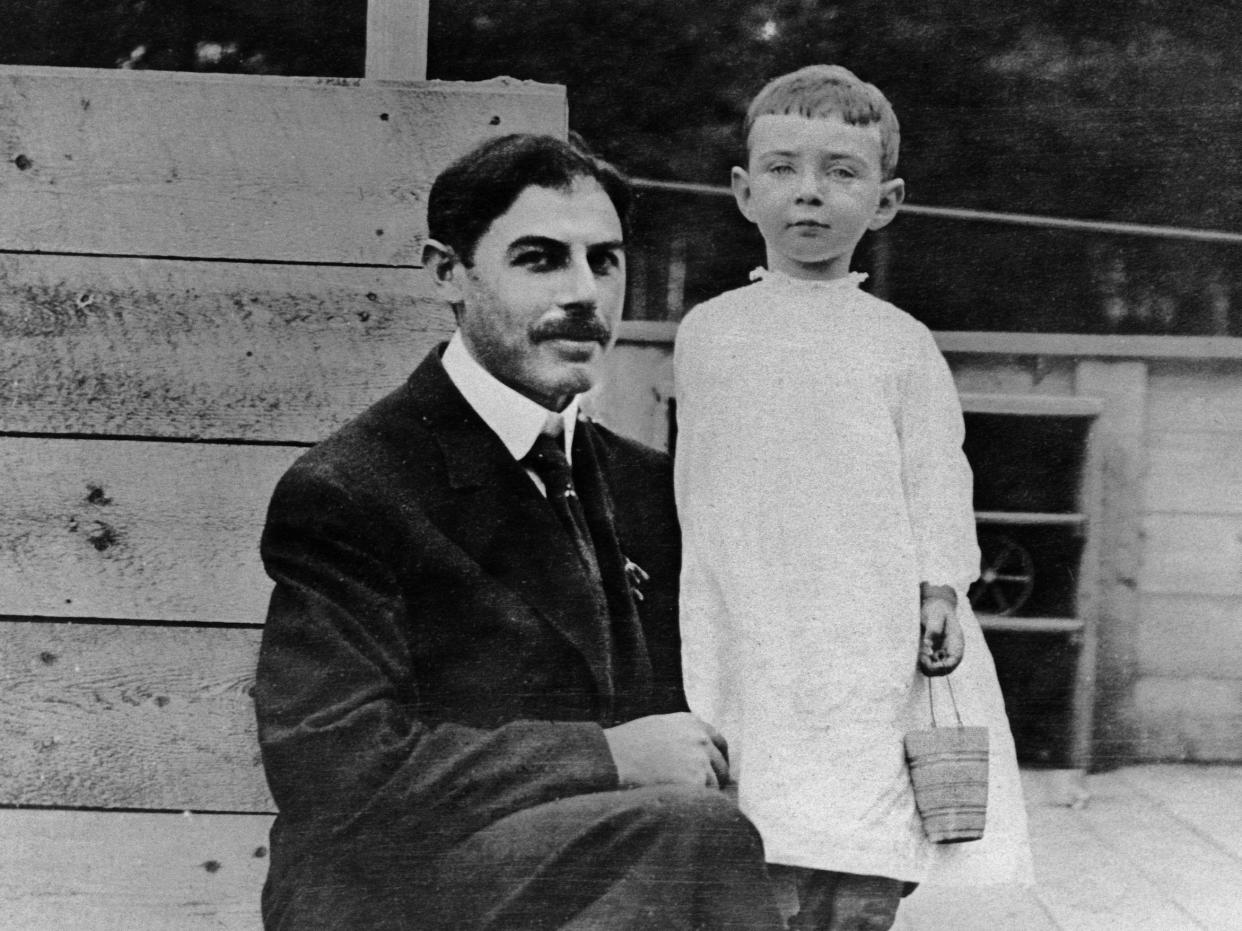 J. Robert Oppenheimer with his father.