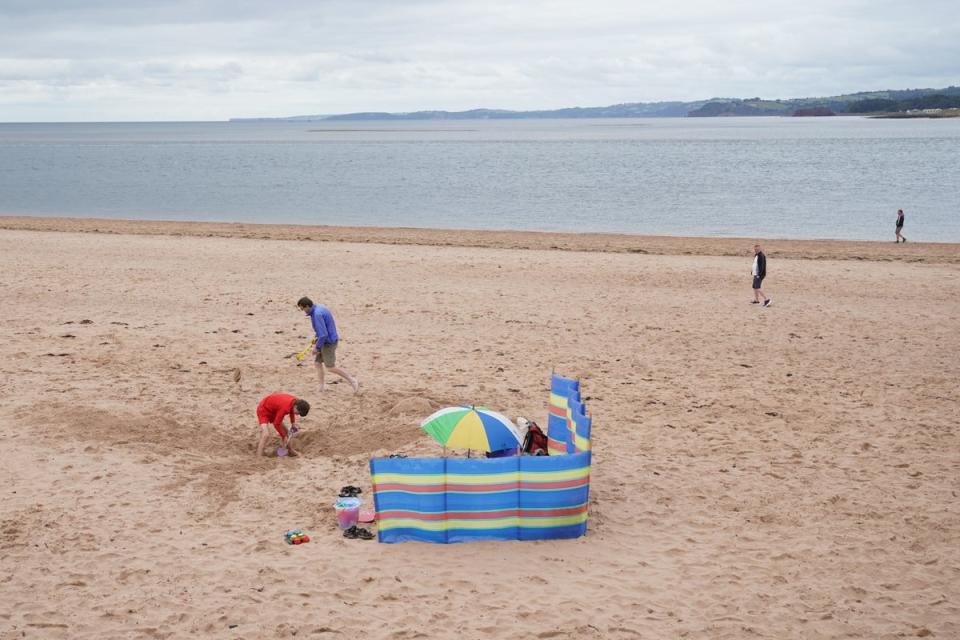 Water quality at Exmouth is classed as “excellent” by the Environment Agency, but readings are from summer months (PA)