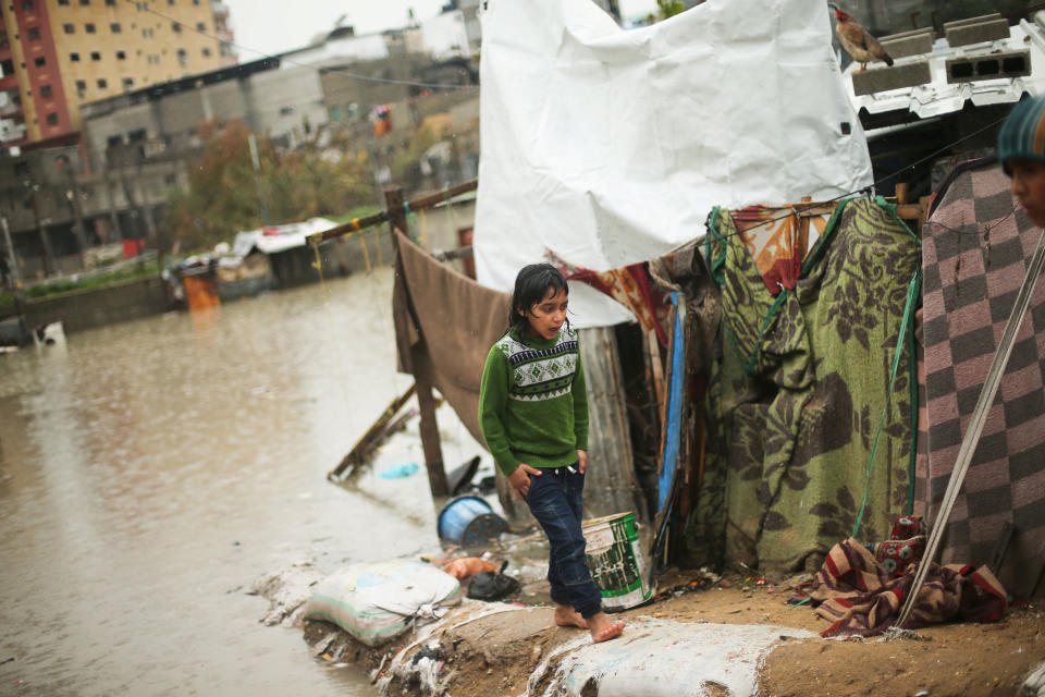 Heavy rains, flooding force evacuations in the Gaza Strip