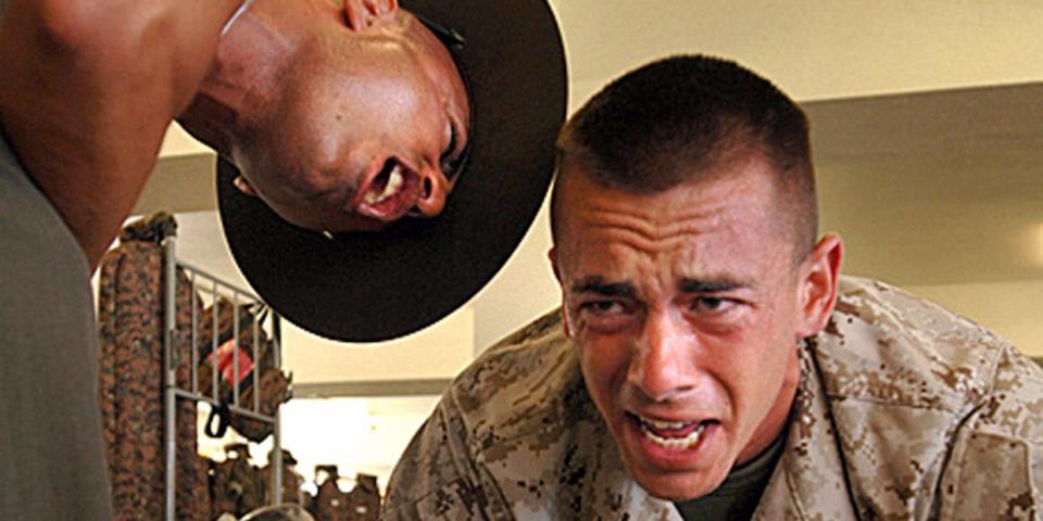 Drill Instructor Yelling Marine Corps