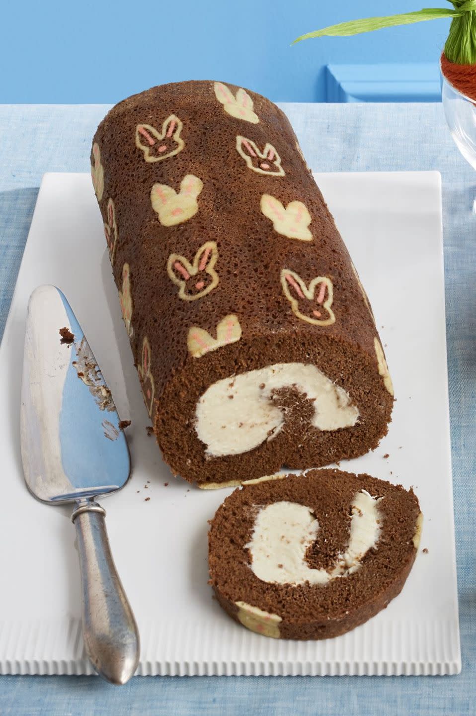 <p>A bunny-stamped Swiss roll is about as Easter-appropriate as it gets.</p><p>Get the <strong><a href="https://www.womansday.com/food-recipes/food-drinks/recipes/a58125/bunny-mocha-swiss-roll-recipe/" rel="nofollow noopener" target="_blank" data-ylk="slk:Bunny Mocha Swiss Roll recipe.;elm:context_link;itc:0;sec:content-canvas" class="link ">Bunny Mocha Swiss Roll recipe.</a></strong></p>