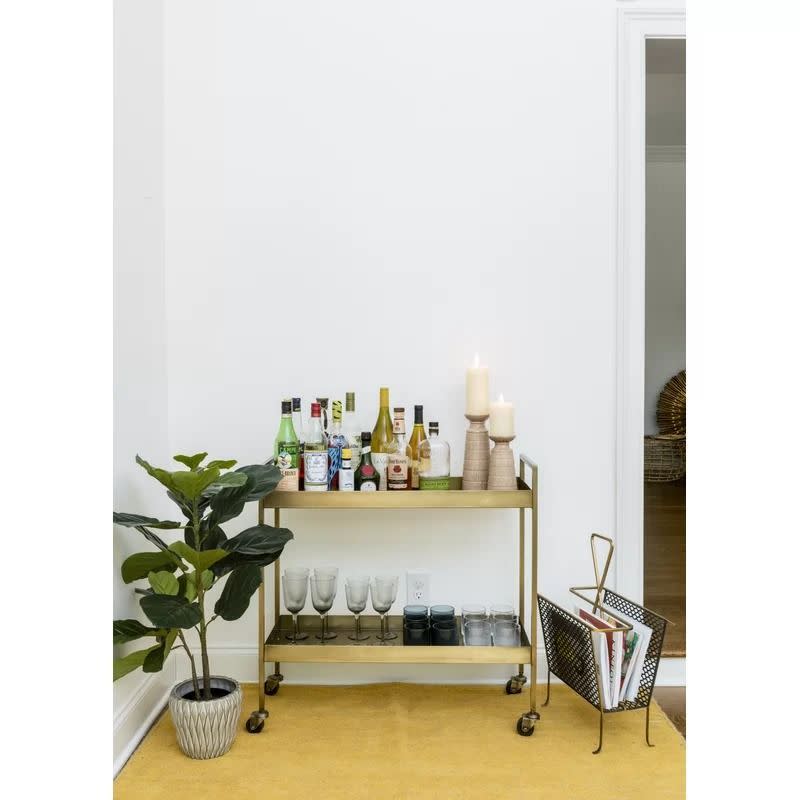 1) Allmodern Andrae Metal Bar Cart