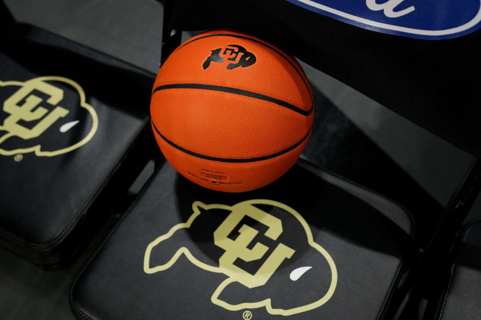 Feb 5, 2023; Boulder, Colorado, USA; General view of a Colorado Buffaloes basketball before the game against the <a class="link " href="https://sports.yahoo.com/ncaaw/teams/stanford/" data-i13n="sec:content-canvas;subsec:anchor_text;elm:context_link" data-ylk="slk:Stanford Cardinal;sec:content-canvas;subsec:anchor_text;elm:context_link;itc:0">Stanford Cardinal</a> at the CU Events Center. Mandatory Credit: Ron Chenoy-USA TODAY Sports